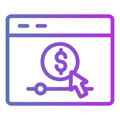 cost per click Gradient icon