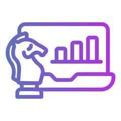 digital strategy Gradient icon