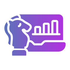 digital strategy Gradient icon