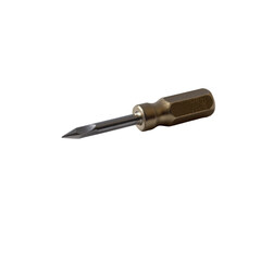 Fototapeta premium Precision Screwdriver with Golden Tip on a White Background