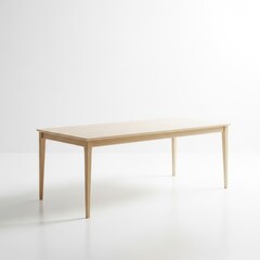 Modern rectangular dining table with wooden legs minimalist furniture for contemporary homes