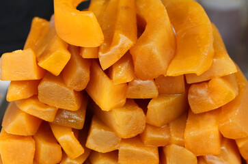 Pumpkin Jam ready to eat at The Taste of Adana Festival in Adana, Turkey