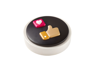 Boost your brand with engaging social media icons, perfect for marketing campaigns and digital content, showing a thumbs up and heart for likes and love, drive engagement