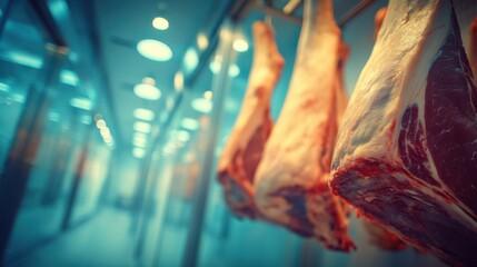 Dry aging beef room butcher shop interior view controlled environment culinary craftsmanship meat preservation techniques