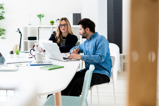 Business people working in office