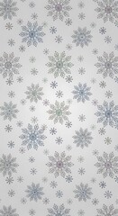 Elegant Snowflake Pattern on Light Gray Background.