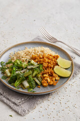 Quinoa Broccoli Tofu