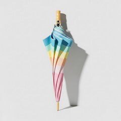 Pastel Rainbow Umbrella - A Symbol of Hope and Colorful Protection.
