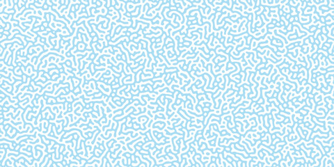 Turing Abstract Pattern, suitable for any business. White and blue color diffusion reaction seamless pattern.An abstract Reaction-diffusion or Turing pattern formation, coral reef, natural texture,	