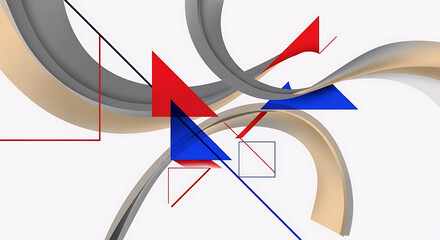 Dynamic Abstract 3D Shapes and Geometric Flow Background