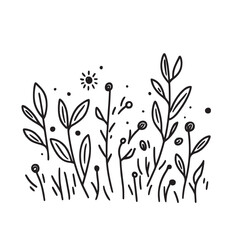 hand drawn outline vector illustration set of celebrating achievements in nature