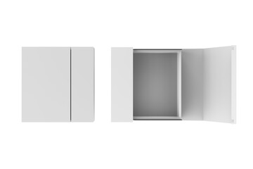 blank hard cardboard rectangular book box mock up template for branding presentation. 3d illustration