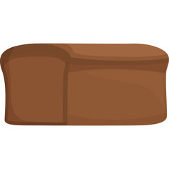 A brown loaf of bread with a transparent background perfect for food related designs and illustrations
