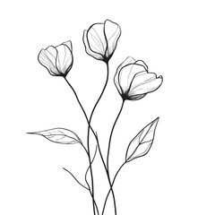 outline sketch vector illustration of documenting natures beauty through art