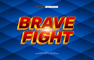 brave fight editable text effect