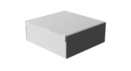 Simple geometric cube shape with light gray shading isolated on transparent background