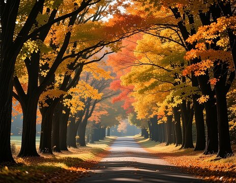 autumn landscape with trees