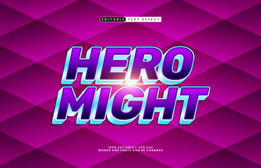hero might editable text effect