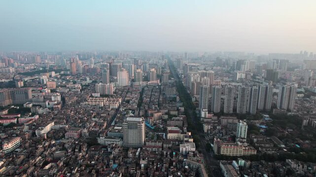 Aerial view of Beihai's urban coastline