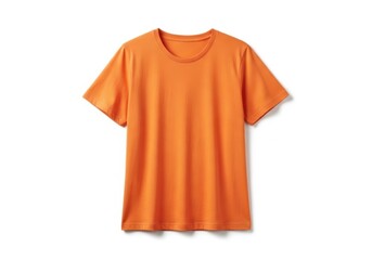 Orange tshirt isolated on white background, a simple and casual garment for everyday wear, perfect for sports and outdoor activities