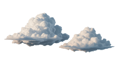 Fluffy white clouds floating serenely ready for dreamy designs and creative projects