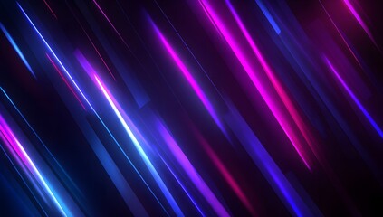 Fototapeta premium Vibrant diagonal streaks of electric blue and magenta light create a dynamic abstract background with a futuristic glow