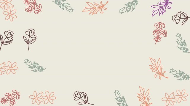 floral pattern seamless background  with sketches of flowers and leaves. Perfect for wallpapers, graphic design, and digital projects