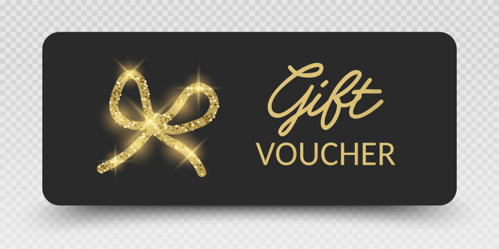 Gift voucher or gift certificate with Glitter vip design holiday sales, and premium product Vector format