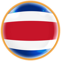 costa rica flag button