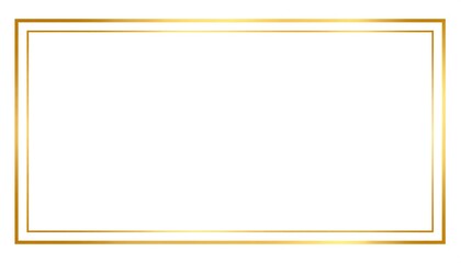 Two nested gold rectangles on white background, a design element for a formal invitation