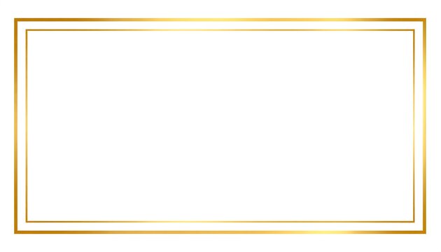 Two nested gold rectangles on white background, a design element for a formal invitation