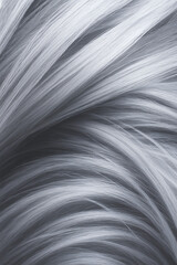 Close-Up of Flowing Silvery-Gray Hair Texture &ndash; Abstract Detail.