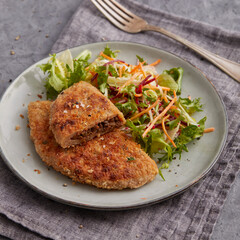 Potato cutlet filled with Lentils
