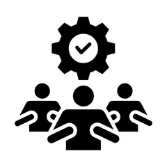 Team Settings, Management, Collaboration, and Group Process Icons Vector
