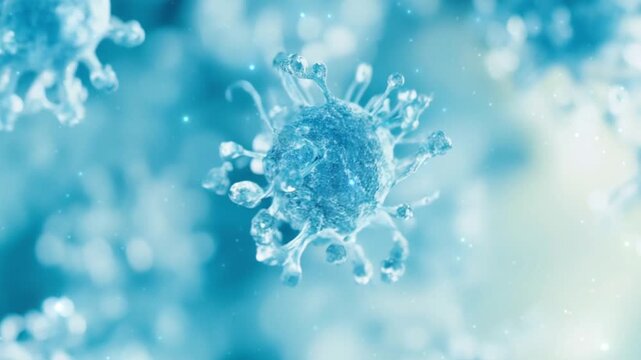 blue virus. Virus. Bacteria. Germs
