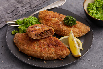 Potato cutlet filled with Lentils