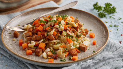 Fried Cauliflower with Tofu