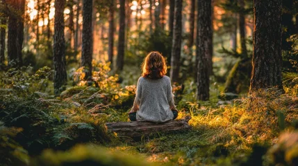 Tissu par mètre  Experience forest bathing by walking slowly among trees, breathing deeply, and connecting with nature’s rhythm to renew body and mind.   © Best