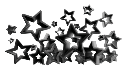 Stars, dark, 3D graphic