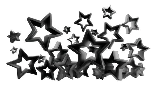 Stars, dark, 3D graphic