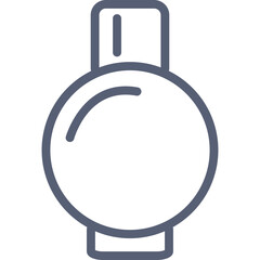 Minimalist line art icon of a perfume bottle on a transparent background simple vector graphic design