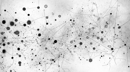 Black and white texture background. Connected dots. Dirty and grunge details. Texture overlay image.