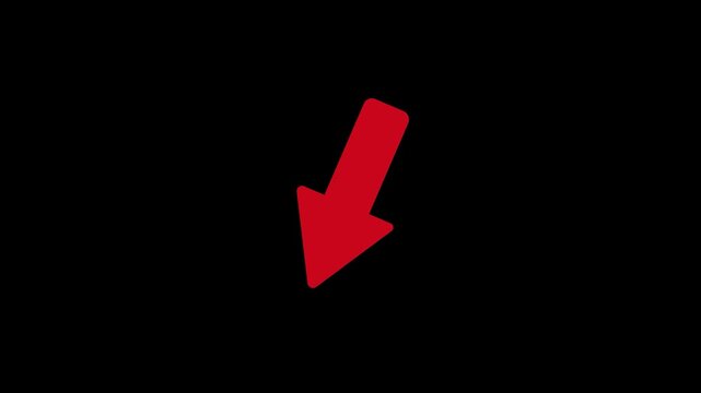 Animation of squirrel arrow on black background 4K resolution