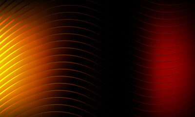 Elegant vibrant gradient pattern design with ribbed fractal glass effect and blending with orange color. Modern futuristic background with glass effect for creative digital designs. Vector design