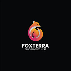 Gradient Modern Fox Logo Design