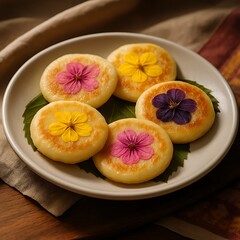 hwajeon korean flower pancake traditional dessert