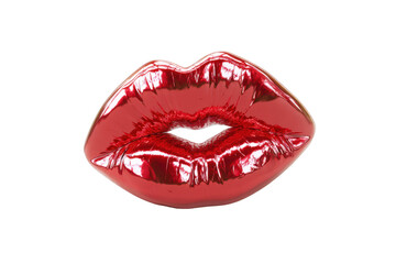Close-up of glossy red lips (2)
