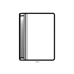 Book vector graphic illustration for education reading and literature with blank cover for design and text