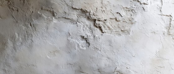 Obraz premium The Plaster Wall with Peeling Paint and Weathered Textured Surface in Neutral Tones