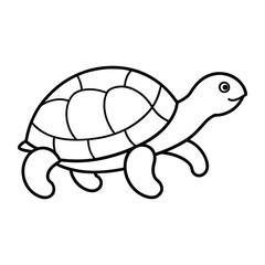 A cartoon turtle with a segmented shell
